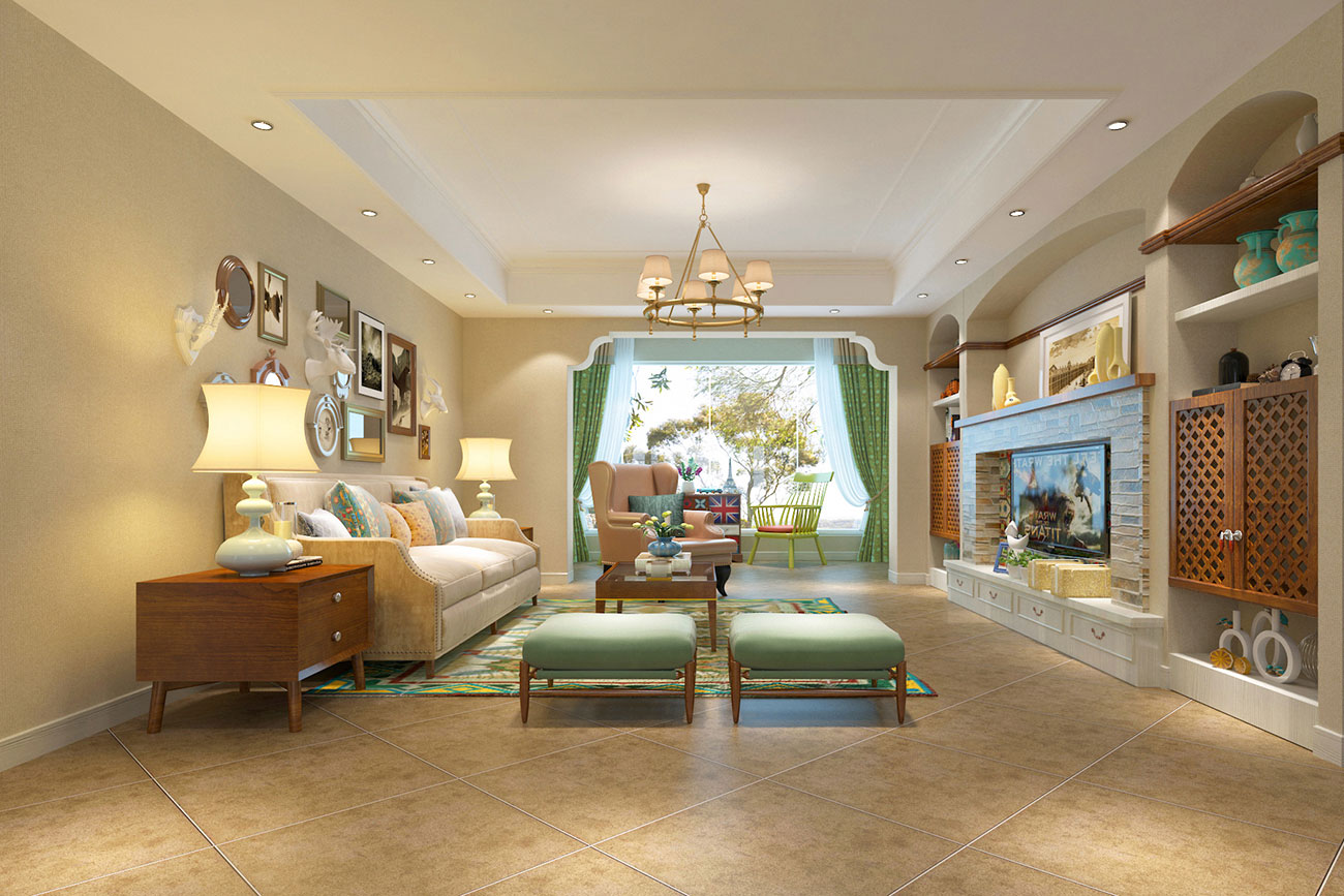 寶能城市廣場133m&sup2;地中海風(fēng)格案例