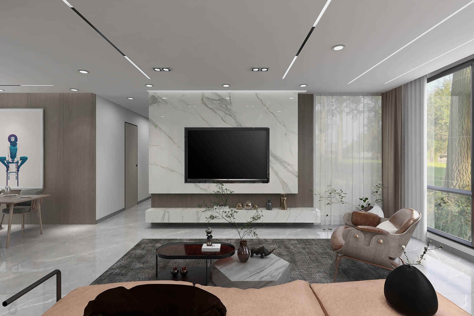 五象湖金玖世家110m&sup2;現(xiàn)代輕奢風案例